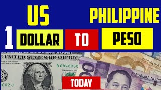 1 us dollar to philippine peso exchange rate today USD PHP [upl. by Sonahpets]