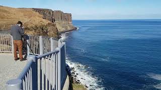 BREATHTAKING KILT ROCK Spectacular cliff on the Trotternish Peninsula of Isle of Skye 2032018 [upl. by Tnilc]