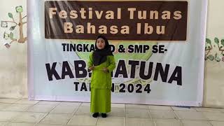 Peserta lomba pidato bahasa melayu dalam rangka Festifal Tunas Bahasa Ibu tahun 2024 [upl. by Edwin]