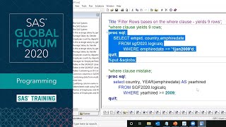 SAS Tutorial  StepbyStep PROC SQL [upl. by Koralie]