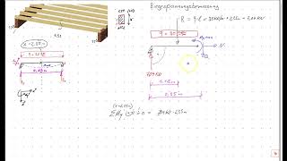 Teil  2  Biegespannungsbemessung Holzbalkendecke Mechanik Statik Grundlagen [upl. by Hahnert528]