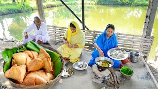 আজ আমি আর বোন আলু ফুলকপি দিয়ে গরম গরম খাস্তা সিঙ্গারা বানালাম খেয়ে সবাই খুশি  samosa recipe [upl. by Anile302]