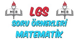 MEB LGS Örnek Soru Çözümleri  Matematik [upl. by Catlaina]