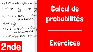 Exercices  Calcul de probabilités [upl. by Ecreip]