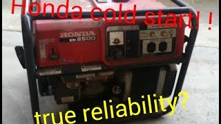 Honda em2500x 2 year cold start [upl. by Erodisi]