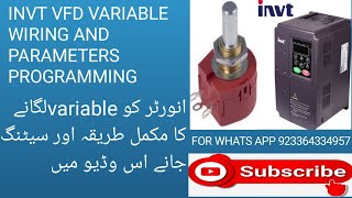 invt vfd variablepotentiometer wiring method in invt vfdvfd control wiring [upl. by Attenborough]