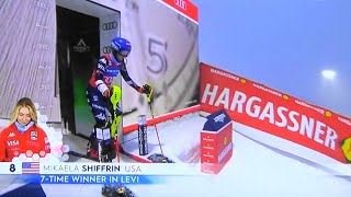 Mikaela Shiffrin  WIN  Slalom  Levi  RUN 1  2024 [upl. by Mcgregor]