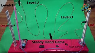 Steady Hand Game DIY  Buzz wire game  with 3 LEVELS [upl. by Atirak]