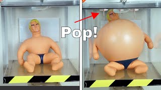 Stretch Armstrong in a Vacuum Chamber and a Microwave—An Explosive End [upl. by Trevah]