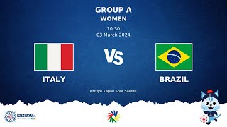 ITALY vs BRAZIL  Futsal DEAFLYMPICS ERZURUM 2024  Women Group Stage [upl. by Iderf]