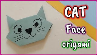 Easy cat face mask making  Origami CAT Face [upl. by Merill582]