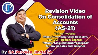 Revision Video On Consolidation Of Accounts AS 21 [upl. by Ennaharas]