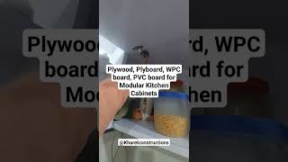 WPC board Vs Plywood board for kitchen cabinets Which is better kharelconstructions [upl. by Corrinne]