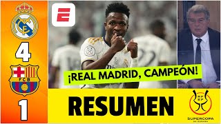 REAL MADRID HUMILLÓ 41 al BARCELONA con HATTRICK de VINICIUS y es CAMPEÓN  Supercopa de España [upl. by Spark]