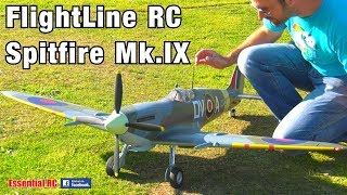 FlightLine RC Spitfire MkIX 1600mm 63quot Wingspan HARD CRASH LANDING TEST [upl. by Saloma81]