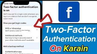 How to enable facebook twofactor authentication  Facebook two step verification [upl. by Kenward232]