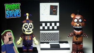 Five Nights at Freddys Mcfarlane Toys Office Hallway PHANTOM BALLOON Boy FNAF Lego Unboxing Playset [upl. by Atnwahsal]