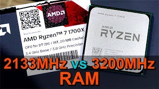 AMD Ryzen 7 1700X  2133MHz vs 3200MHz RAM [upl. by Derwon]