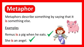 What is a METAPHOR 😇 Learn with Examples [upl. by Adnilim528]