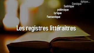 Les registres littéraires Caractéristiques et exemples1bac litteraturefrancaisebaclibre [upl. by Gustav]