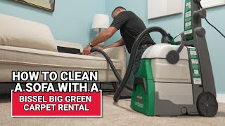 How To Clean A Sofa With A Bissell Big Green Carpet Rental  Ace Hardware [upl. by Sinoda]