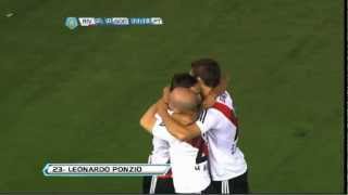 Gol de Ponzio River 2  Godoy Cruz 0 Torneo Inicial 2012 Fecha 10 Fútbol Para Todos [upl. by Bivins]