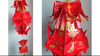 Chinese New Year Lantern 047  Membuat lampion angpao  新春做灯笼🏮 [upl. by Lepine]