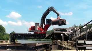 MANTSINEN  140EF Material Handler Coal unloading [upl. by Ahseram495]