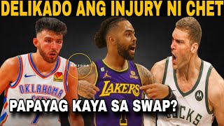 Brook Lopez at DAngelo Russell Swap Uminit Chet Holmgren Injury Update [upl. by Jeanna668]