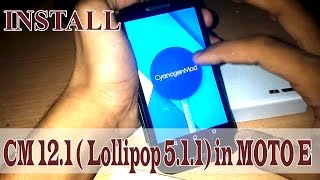 HOW To Install Custom Rom Official CM121 Lollipop 511 or AICP rom in Moto E 1st Gen [upl. by Dachy574]