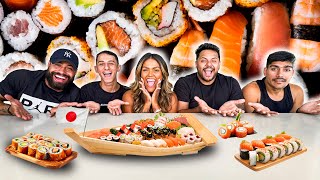 O ÚLTIMO A PARAR DE COMER SUSHI GANHA [upl. by Ahsenar]