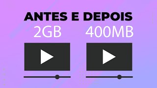 REDUZIR o tamanho do VÍDEO sem perder a QUALIDADE 2020 [upl. by Avevoneg]