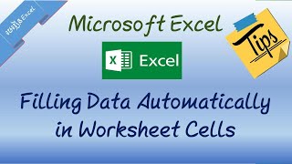 6 Fill Data Automatically in Worksheet Cells [upl. by Suissac]