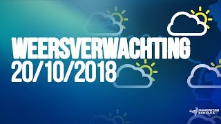 Weersverwachting 20102018 minder zon meer wolken en geleidelijk frisser [upl. by Ennaeilsel68]