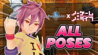 ALL POSES Showcase from No Game No Life Collaboration Event  Toram Online [upl. by Hedberg234]