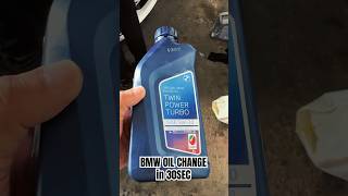 BMW OIL CHANGE IN 30SEC bmw carcare carlover luxurycars carcare carservice carservicing [upl. by Ahsai939]