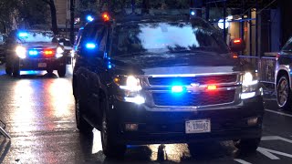 Secret Service transport high level VIP using sirens to push through  More UN week motorcades 🚨 [upl. by Mckay]