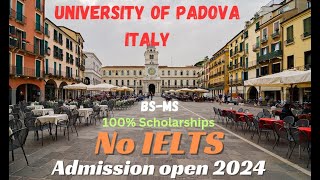 How to apply for University of Padova Scholarship  How to apply for Italy Scholarship 2024 [upl. by Agnola]