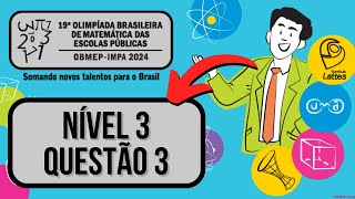 OBMEP 2024 NÍVEL 3 QUESTÃO 3 PRIMEIRA FASE SOLUÇÃO  NA FIGURA ABCD E BEFC SÃO QUADRADOS [upl. by Sedgewinn]