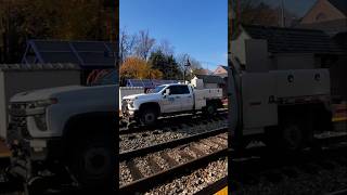 2 CSX hirailers following eachother through Germantown MD Hornshow railfaning hirail csx [upl. by Anelleh]