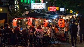 Traditional YATAI 屋台 Japanese STREET FOOD 🍜  Food Stalls Festival Trucks Cherry Blossom Fukuoka [upl. by Leakim]