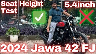 The All New 2024 Jawa 42 FJ  Detailed Seat Height Test  For Short Height Riders Good Or Bad [upl. by Joris]