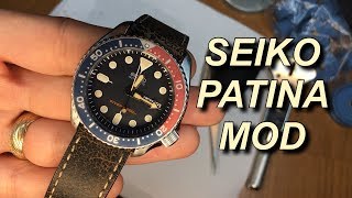 Seiko Patina Mod Using Coffee [upl. by Anitirhc757]