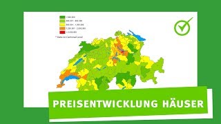 Preisentwicklung Schweiz Häuser 2005  2017  Immobilienreport von Comparis und ETH [upl. by Anoet]