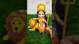 Navaratri Special Day1🙏🎊💕Cute Maa Durga Making With Clay 💕🙏🥥🌺Jai Maa Durga🙏🥥🌺 dussehra [upl. by Rusel]