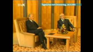 Willy Brandt bei Erich Honecker 1985 Tagesschau [upl. by Ninazan671]