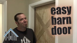 DIY BiFold Barn Door on a Budget l Modern Farmhouse Kitchen [upl. by Hoxie]