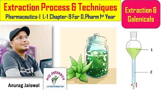 Extraction Process amp its techniques  Extraction amp Galenicals  L1 Chapter9 PharmaceuticsI [upl. by Slater]