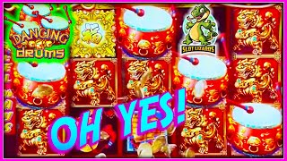 OH YES 5 DRUM MEGA COMEBACK BETTER THAN JACKPOT Dancing Drums Slot EPIC MYSTERY UPGRADE [upl. by Rehpotsihrc]