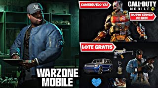 LOTE GRATIS PARA WARZONE MOBILE  CODIGOS GRATIS DE SKIN EXCLUSIVA PARA COD MOBILE  CONSIGUELO YA [upl. by Ibba90]